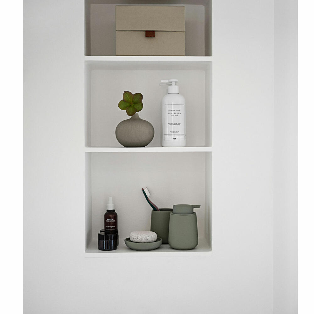 Zone Denmark soap dish Nova One, soap dish, soap holder, porcelain, Matcha Green, Ø 11 cm, 15251