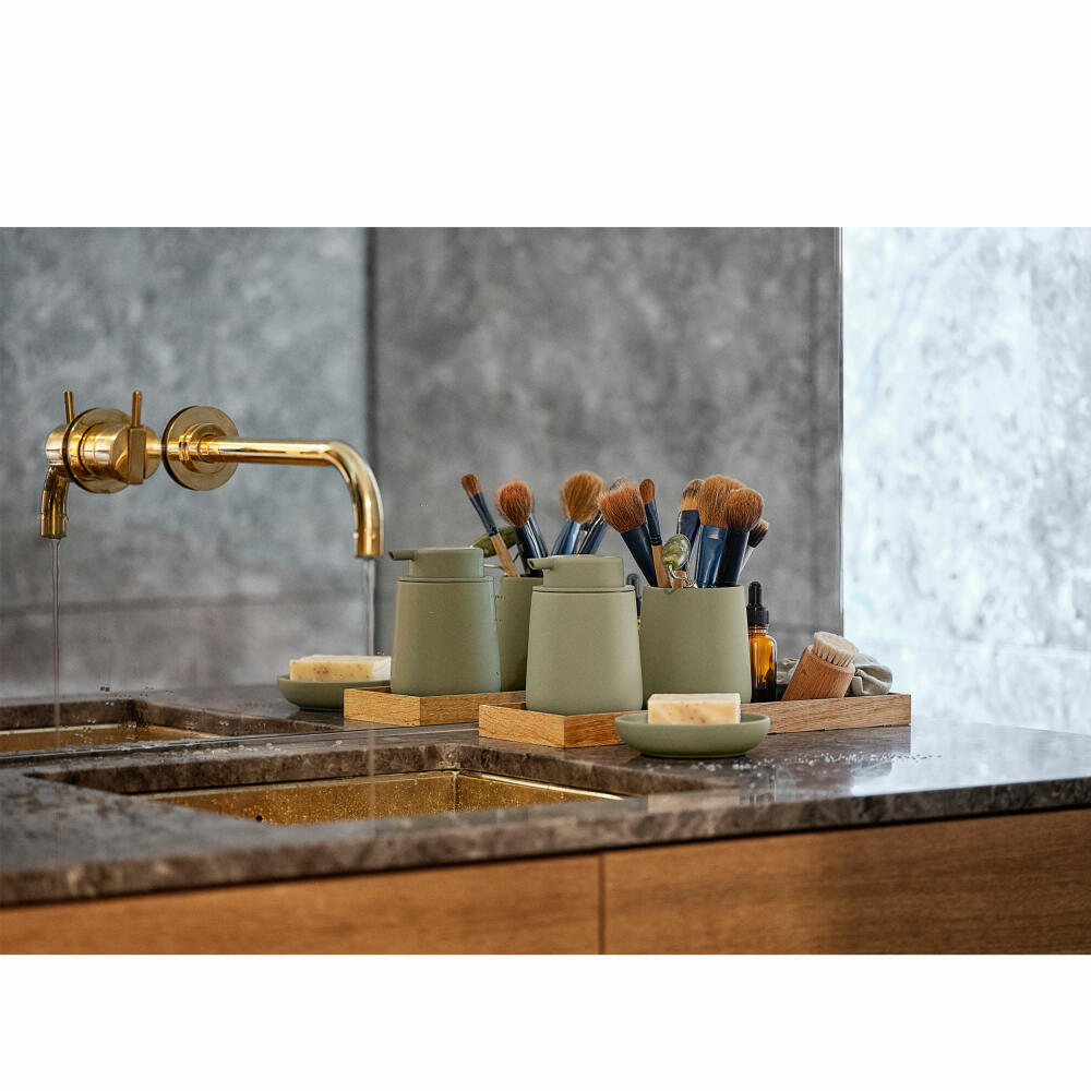 Zone Denmark soap dish Nova One, soap dish, soap holder, porcelain, Matcha Green, Ø 11 cm, 15251