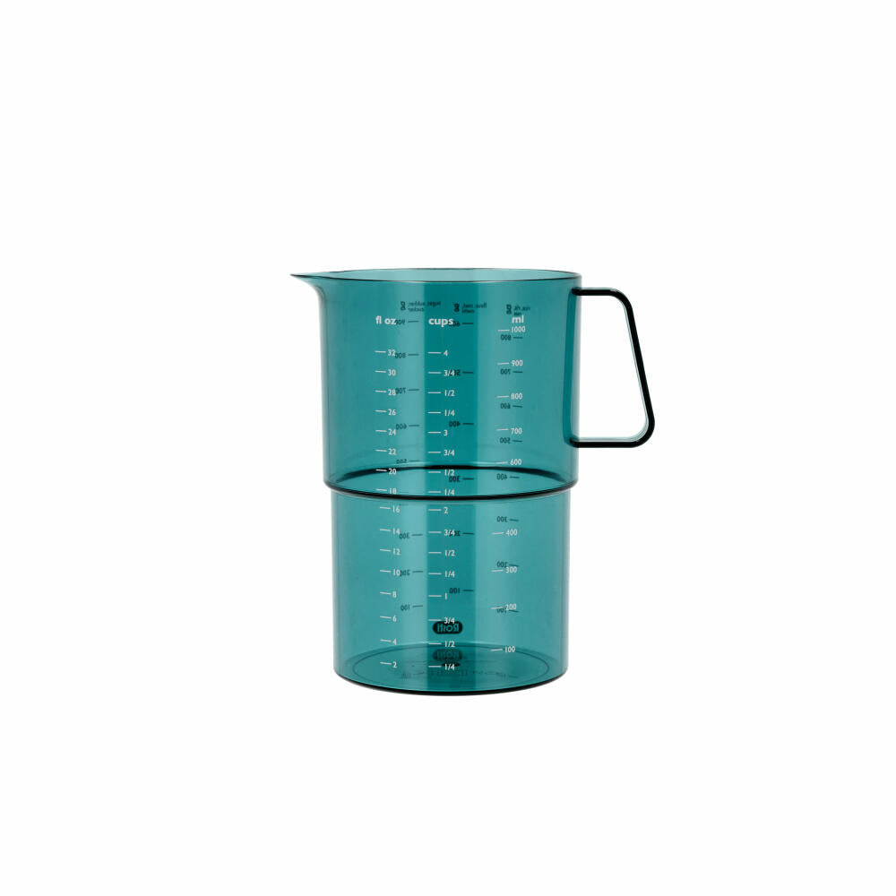 Rosti measuring cup Mensura, measuring jug, measuring cup, SAN plastic, Nordic Green, 1 L, 25298