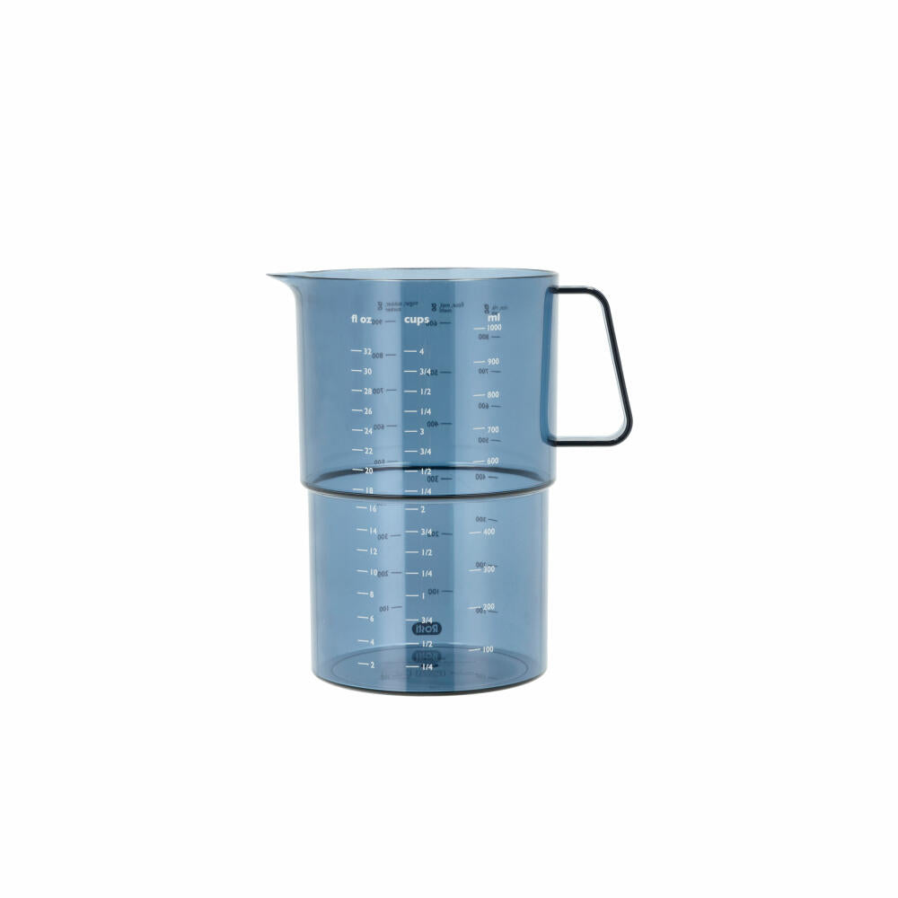 Rosti measuring cup Mensura, measuring jug, measuring cup, SAN plastic, Dusty Blue, 1 L, 25299