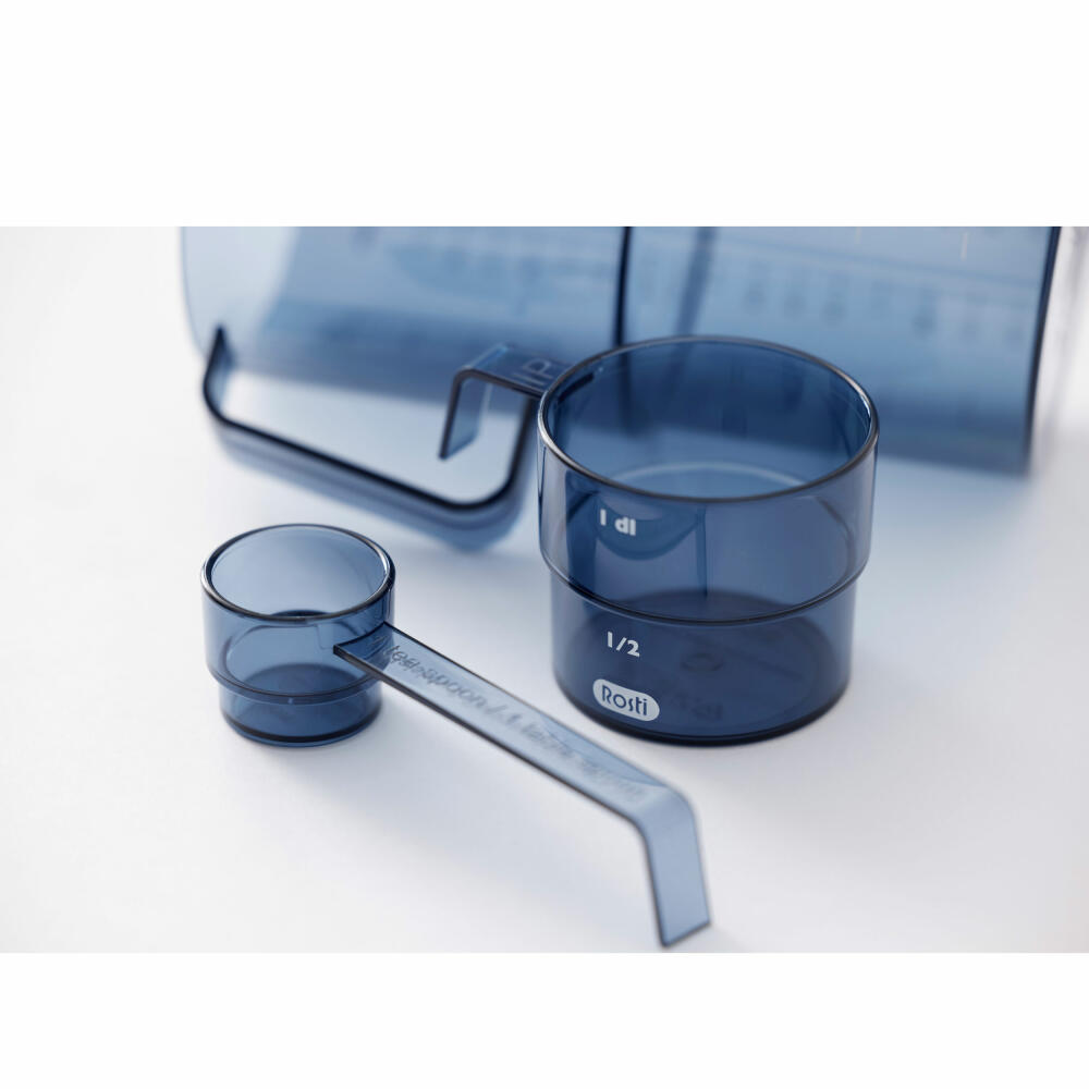Rosti measuring cup Mensura, measuring jug, measuring cup, SAN plastic, Dusty Blue, 1 L, 25299