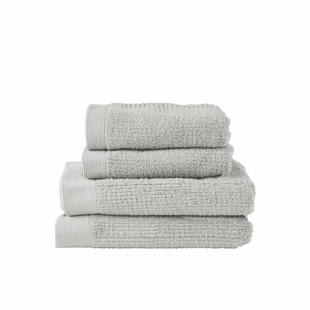Zone Denmark Handtuch Classic, 4-tlg., Duschtuch, Badetuch, Gästehandtuch, Baumwolle, Soft Grey, 25483