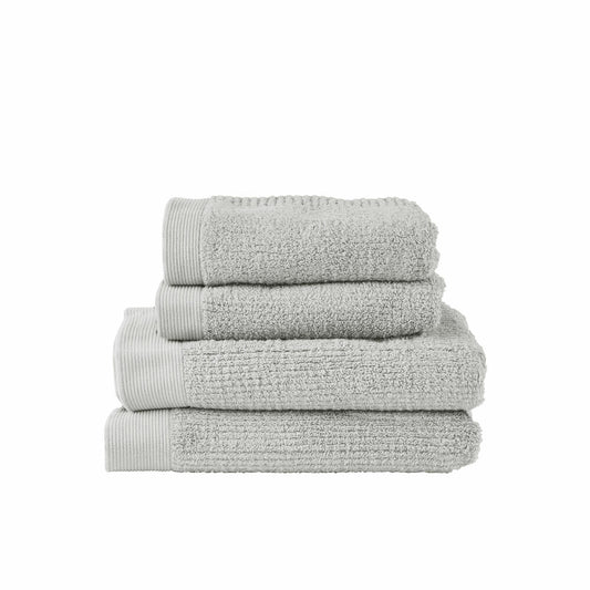 Zone Denmark Handtuch Classic, 4-tlg., Duschtuch, Badetuch, Gästehandtuch, Baumwolle, Soft Grey, 25483