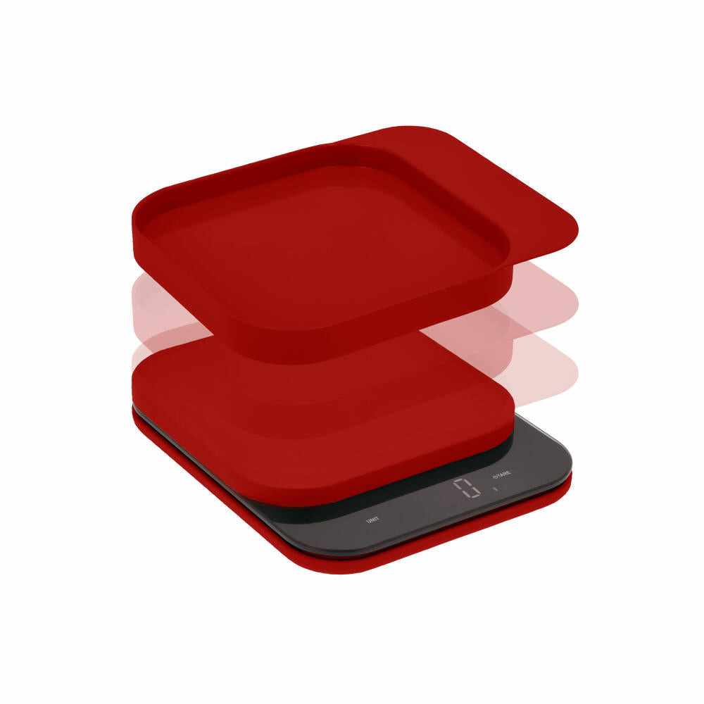 Rosti kitchen scale Mensura, gram scale, ABS plastic, red, up to 10 kg, 25678