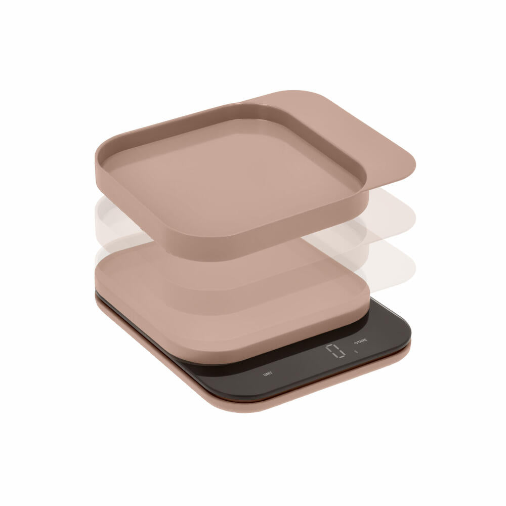 Rosti kitchen scale Mensura, gram scale, ABS plastic, humus, up to 10 kg, 25683