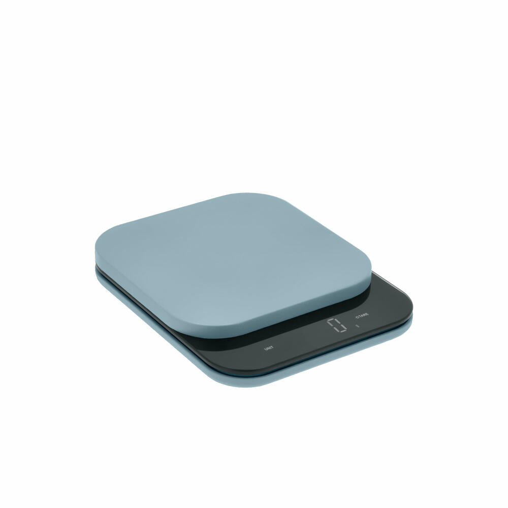 Rosti kitchen scale Mensura, gram scale, ABS plastic, Dusty Blue, up to 10 kg, 25685