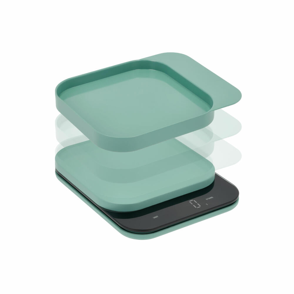 Rosti kitchen scale Mensura, gram scale, ABS plastic, Nordic Green, up to 10 kg, 25686