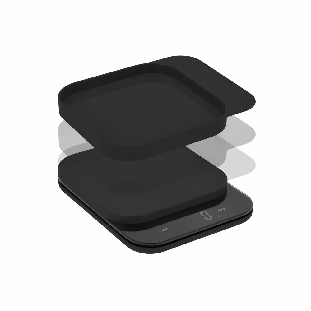 Rosti kitchen scale Mensura, gram scale, ABS plastic, black, up to 10 kg, 25687