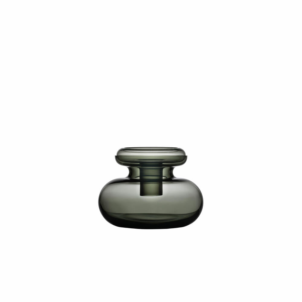 Zone Denmark Vase Inu, table vase, decorative vase, mouth-blown glass, smoked grey, H 33 cm, 25940