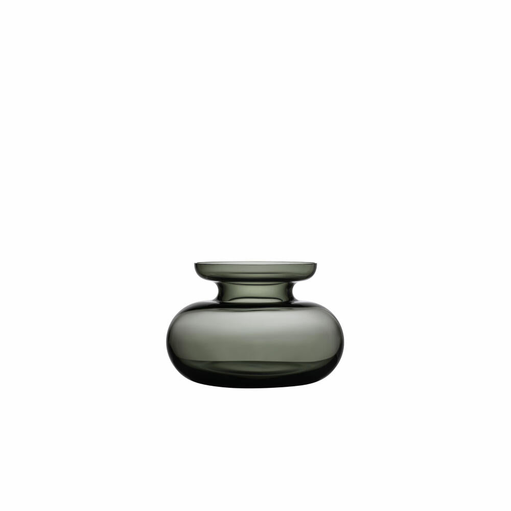 Zone Denmark Vase Inu, table vase, decorative vase, mouth-blown glass, smoked grey, H 33 cm, 25940
