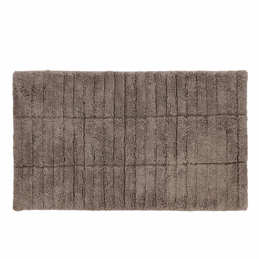 Zone Denmark Badematte Tiles, Badteppich, Badvorleger, Duschvorleger, Baumwolle, Taupe, 80 x 50 cm, 26452