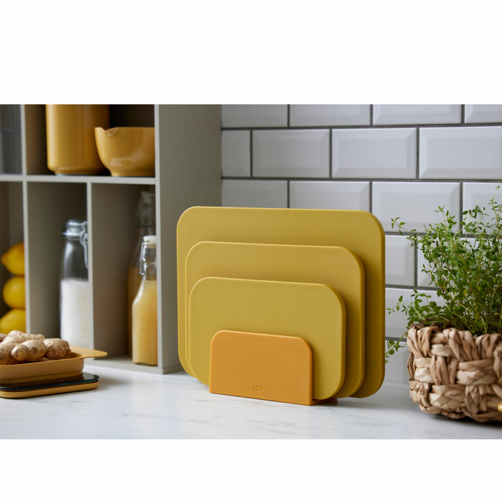 Rosti Choptima 4-piece cutting board set, cutting board, PE plastic, curry, 27822