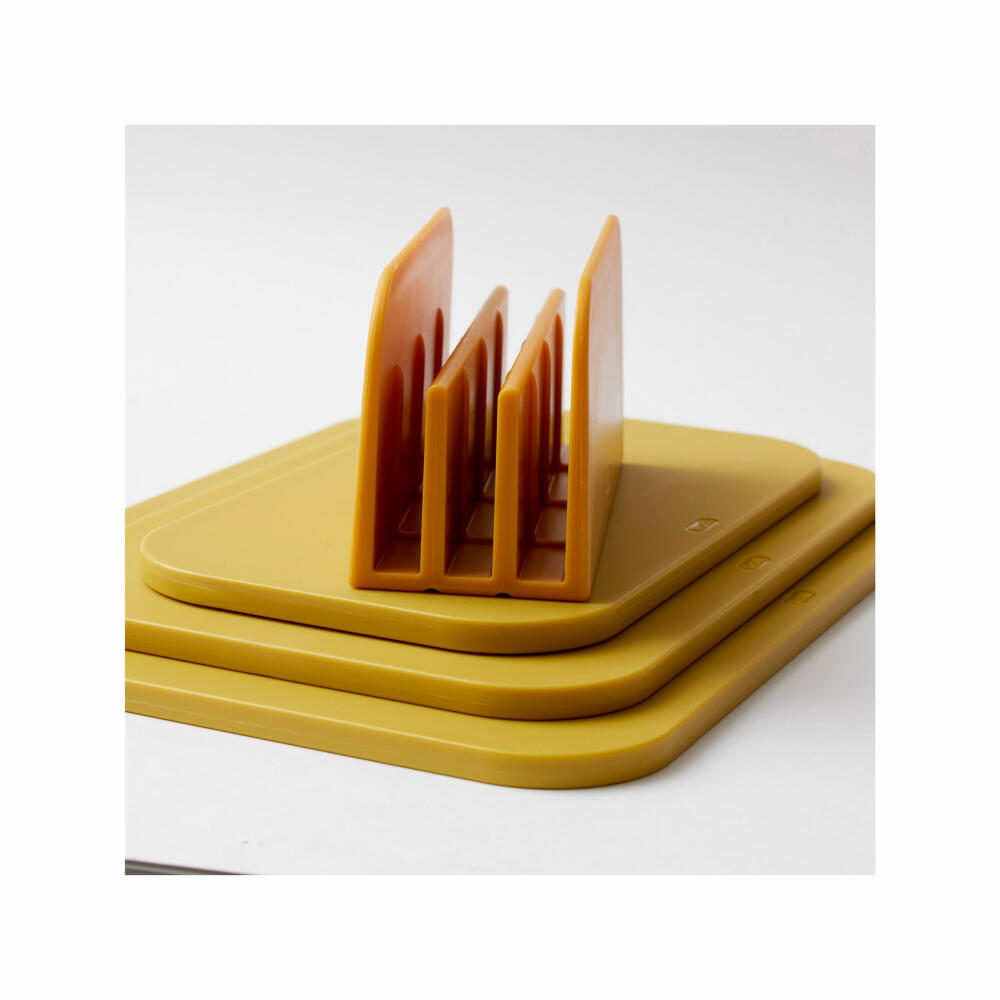 Rosti Choptima 4-piece cutting board set, cutting board, PE plastic, curry, 27822