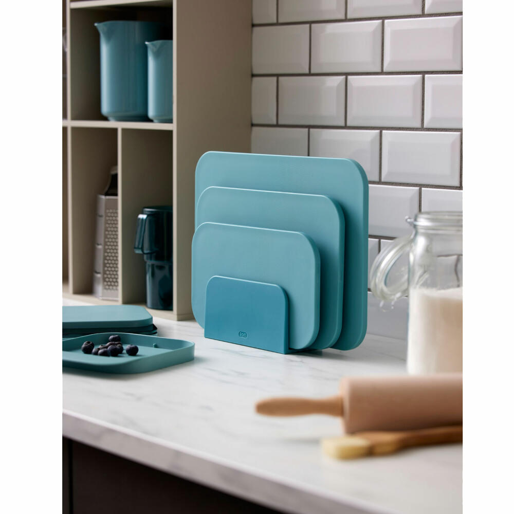 Rosti Choptima 4-piece cutting board set, cutting mat, PE plastic, Nordic Green, 27824