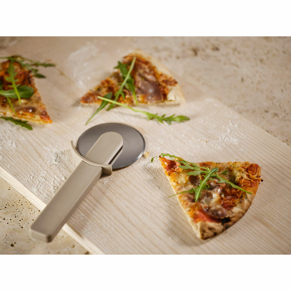 Zone Denmark Pizza Wheel Singles Soft Taupe, PP plastic, stainless steel, brown, 20 cm, 29618
