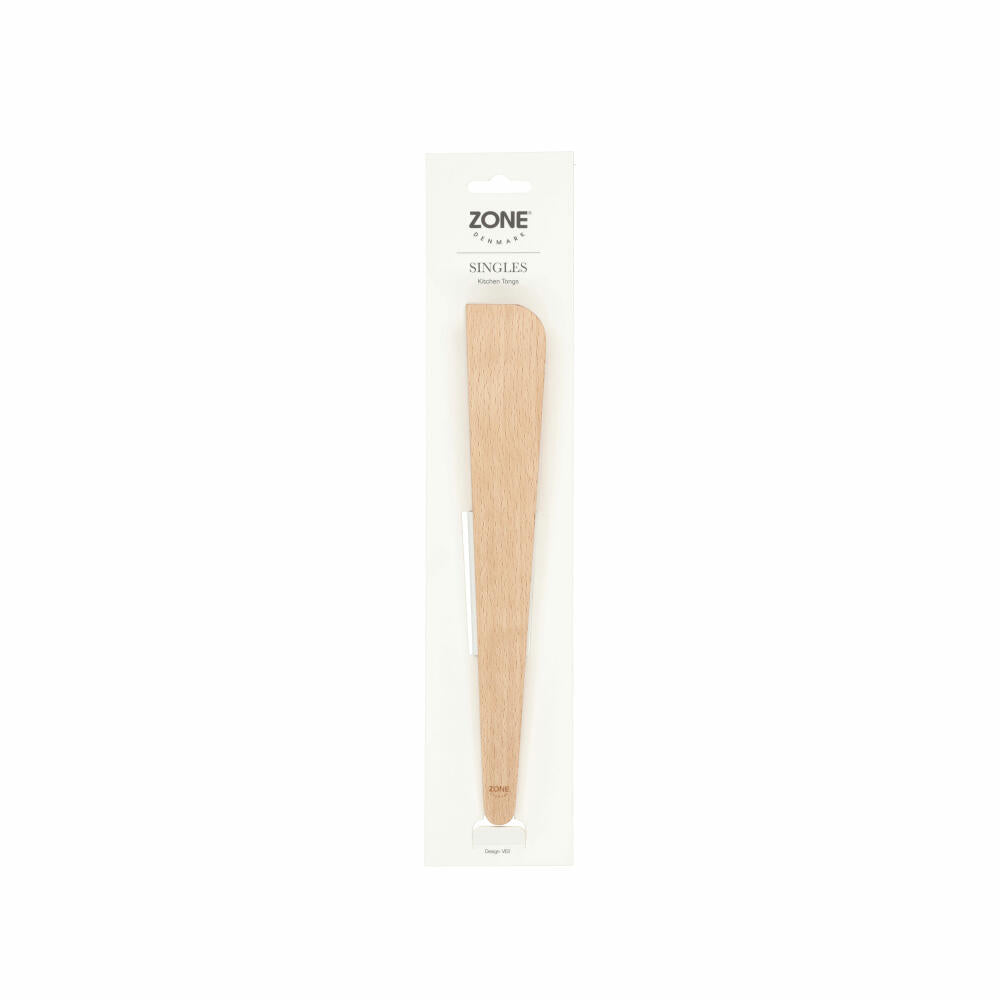 Zone Denmark Kitchen Tongs Singles, Kitchen Tweezers, Beechwood, Natural, 26 cm, 29625