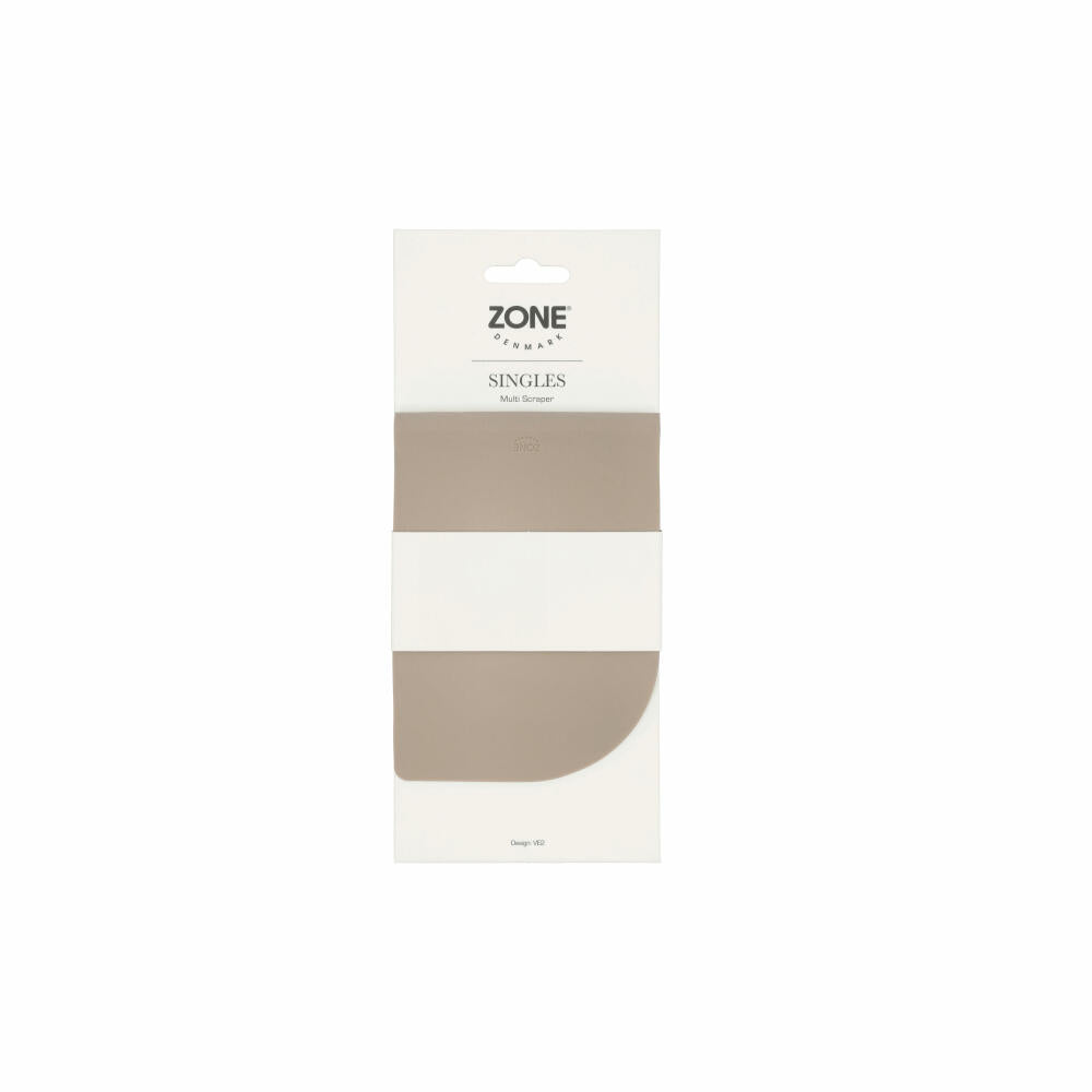 Zone Denmark Multi-Schaber Singles Soft Taupe, Teigkarte, Silikon, Braun, 29626