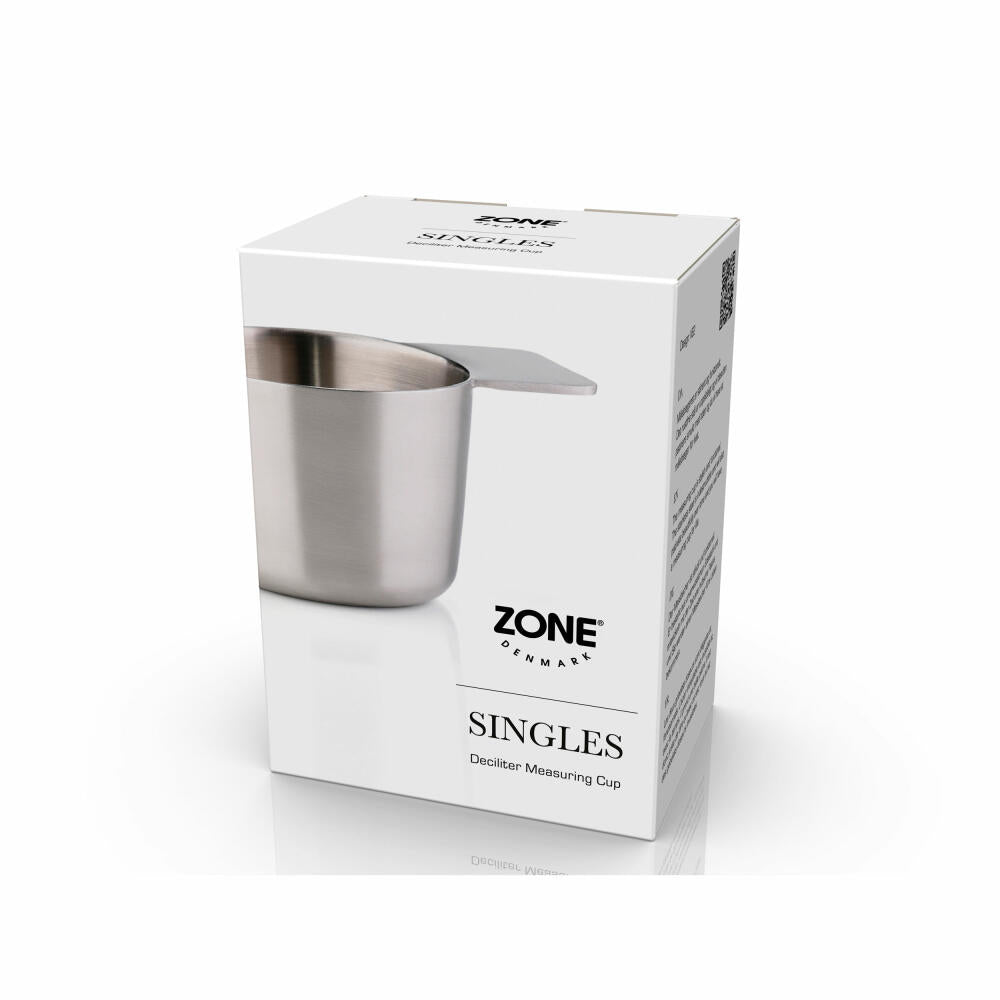 Zone Denmark Deziliter-Messbecher Singles, Edelstahl, Silberfarben, 100 ml, 29627