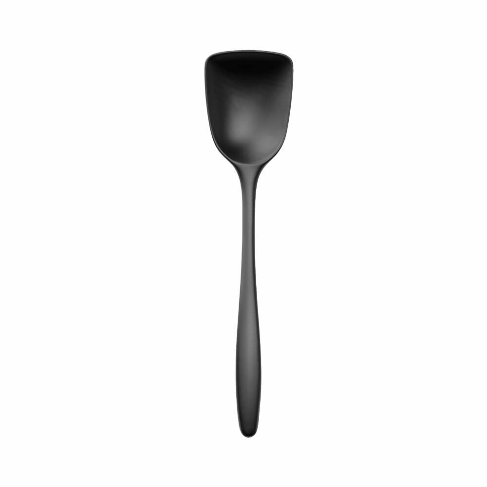Rosti New Classic wide cooking spoon, kitchen helper, plastic, black, 27 cm, 30049