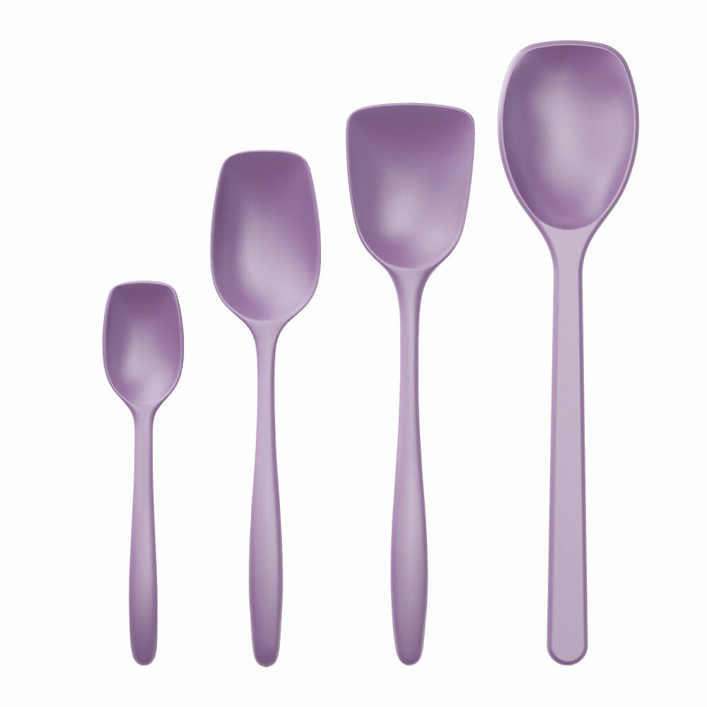 Rosti Mixing Spoon Set 4-piece New Classic, Kitchen Utensil, Plastic, Lavender, 30123