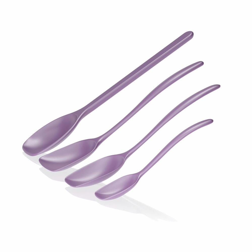 Rosti Mixing Spoon Set 4-piece New Classic, Kitchen Utensil, Plastic, Lavender, 30123