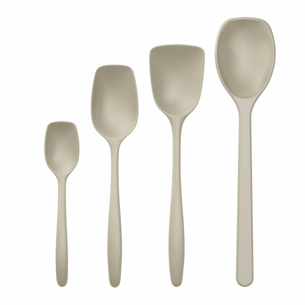 Rosti Mixing Spoon Set 4-piece New Classic, Kitchen Aid, Plastic, Humus, 30126