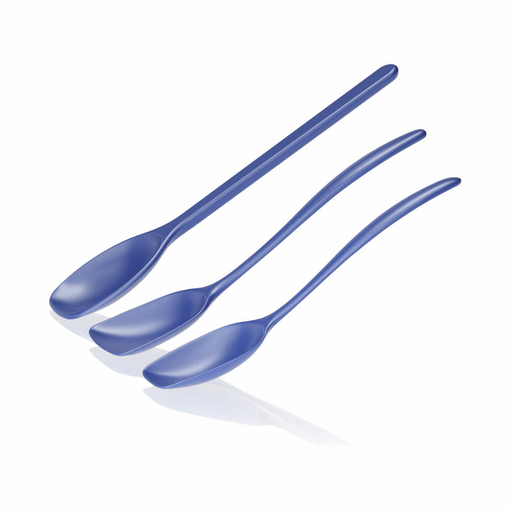Rosti mixing spoon set 3-piece New Classic, kitchen helper, plastic, Electric Blue, 30131
