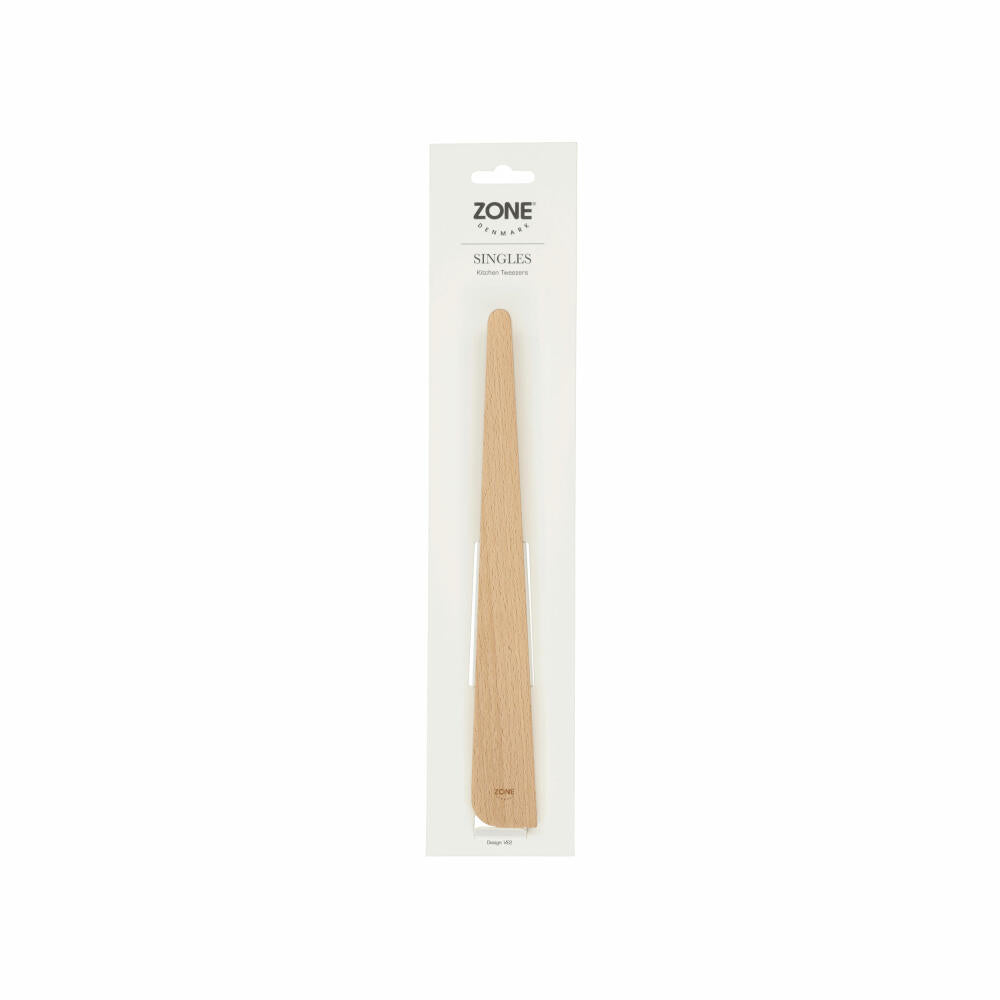 Zone Denmark Kitchen Tweezers Singles, Kitchen Tongs, Beechwood, Natural, 26 cm, 30693