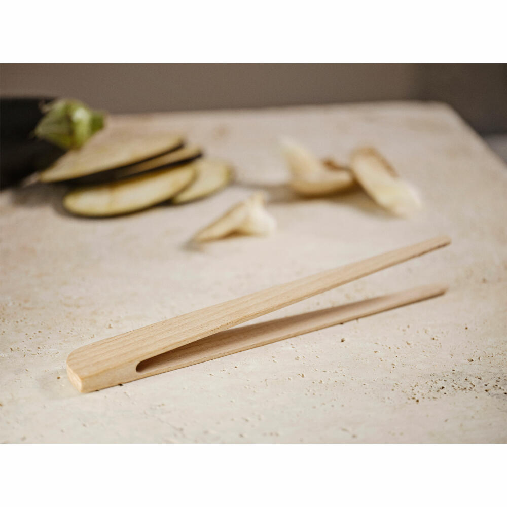 Zone Denmark Kitchen Tweezers Singles, Kitchen Tongs, Beechwood, Natural, 26 cm, 30693