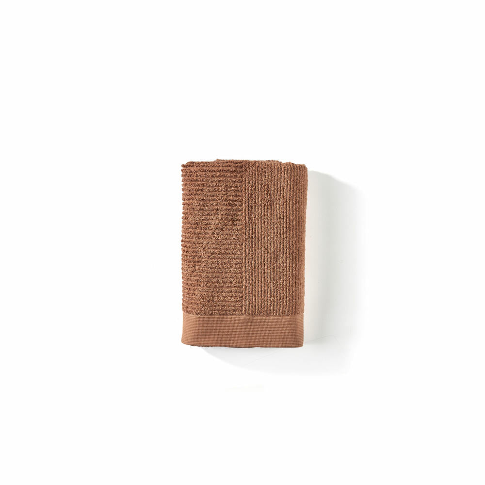 Zone Denmark Badehandtuch Classic Terracotta, 100% Baumwolle, Rot, 70 x 140 cm, 31564