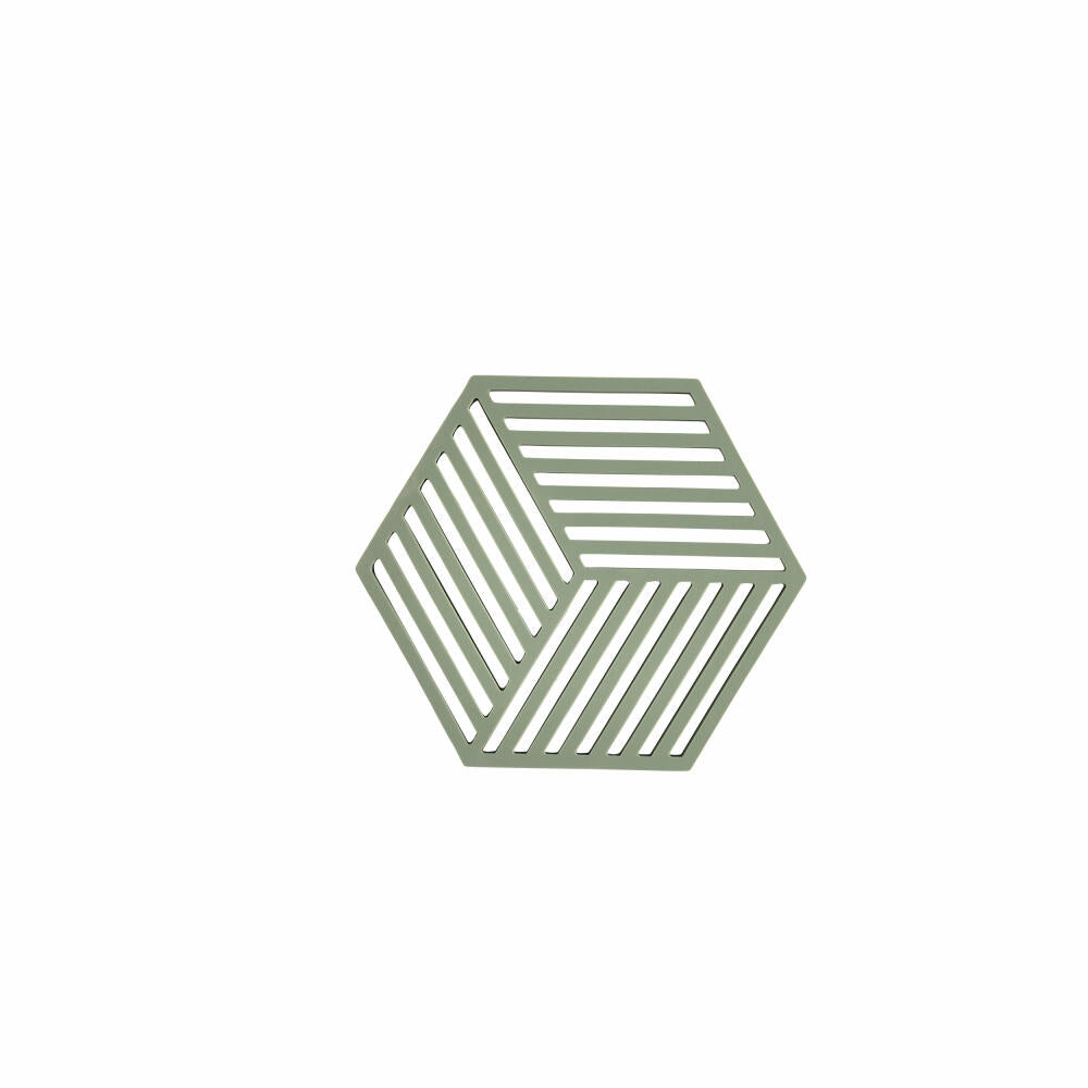 Zone Denmark Untersetzer Hexagon Rosemary, Silikon, Grün, 16 x 14 cm, 31599