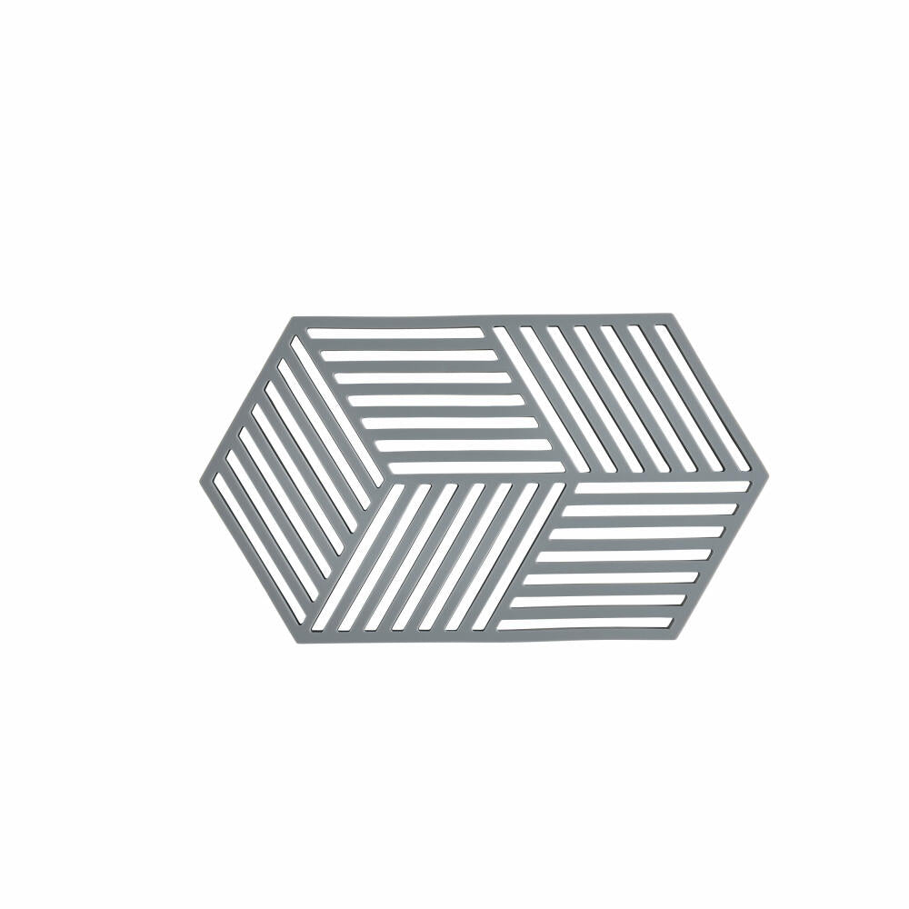 Zone Denmark Untersetzer Hexagon Cool Grey, Silikon, Grau, 24 cm, 31611