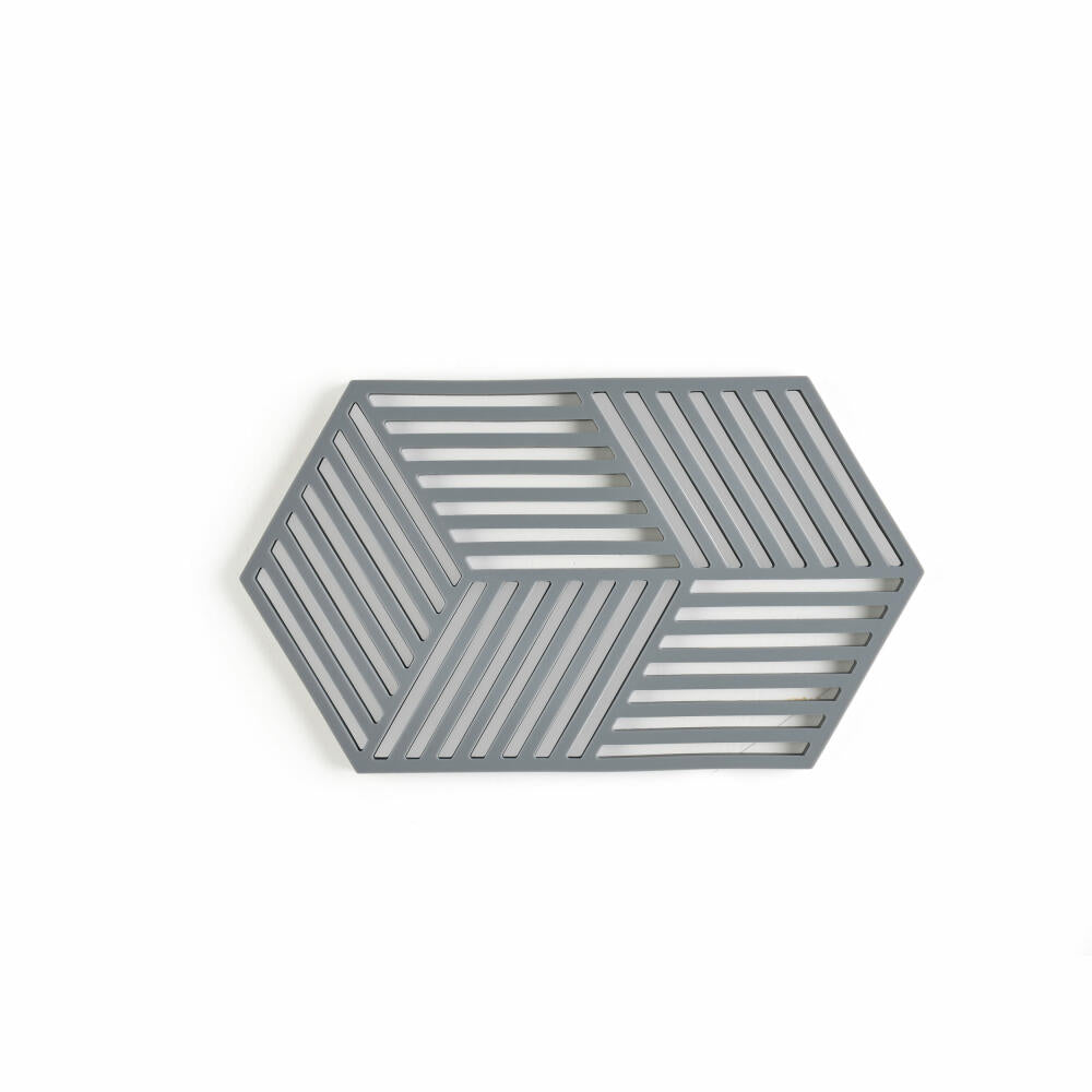 Zone Denmark Untersetzer Hexagon Cool Grey, Silikon, Grau, 24 cm, 31611