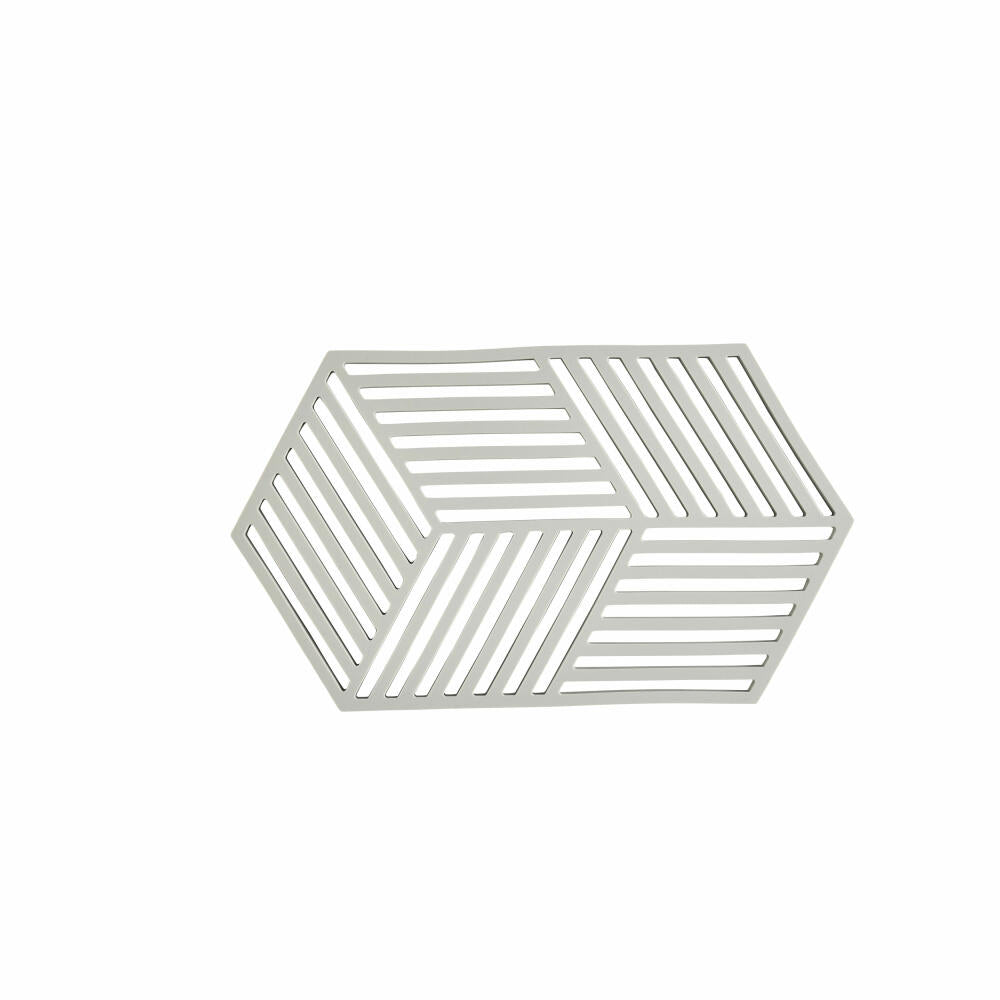 Zone Denmark Untersetzer Hexagon Warm Grey, Silikon, Grau, 24 cm, 31612
