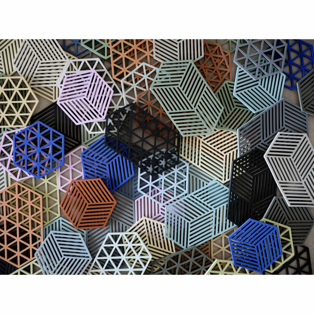 Zone Denmark Untersetzer Hexagon Pear, Silikon, Grün, 24 cm, 31613