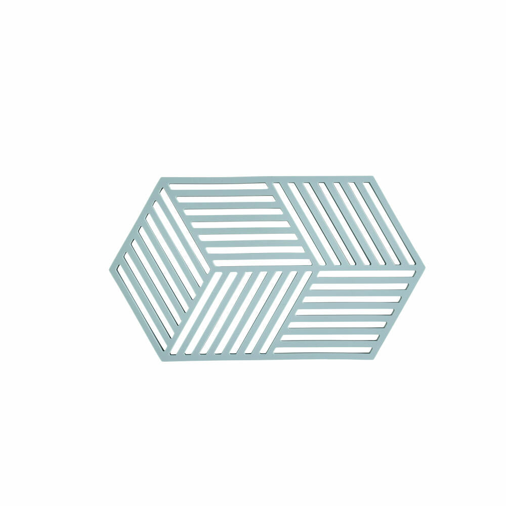 Zone Denmark Untersetzer Hexagon Fog Blue, Silikon, Blau, 24 cm, 31615