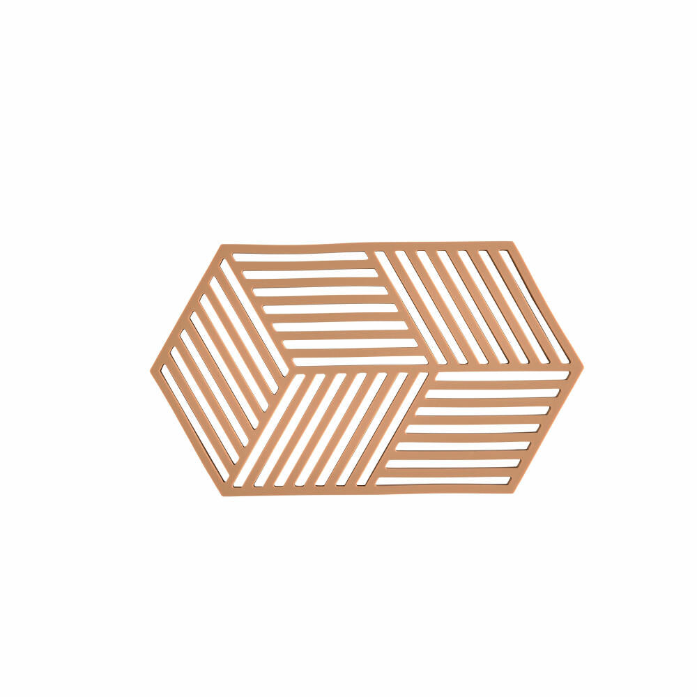 Zone Denmark Untersetzer Hexagon Light Terracotta, Silikon, Rot, 24 cm, 31616