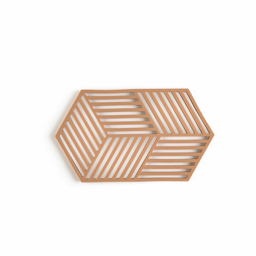 Zone Denmark Untersetzer Hexagon Light Terracotta, Silikon, Rot, 24 cm, 31616