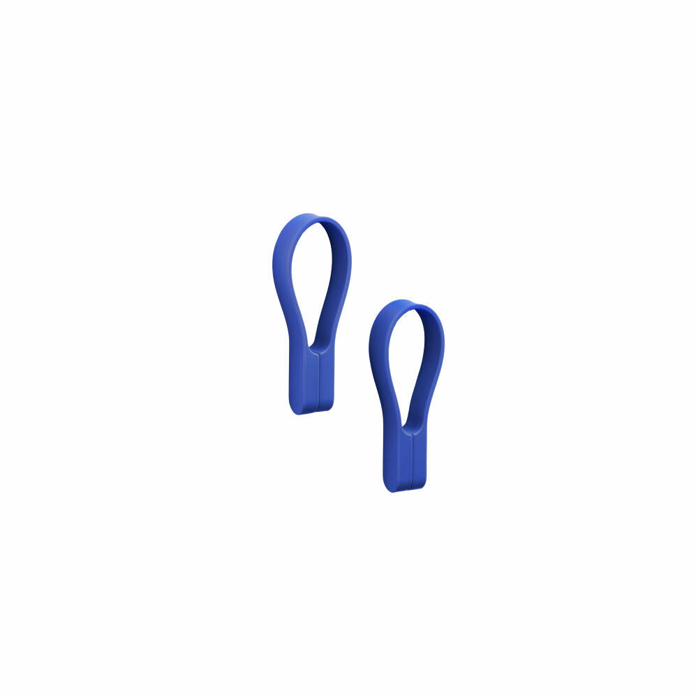 Zone Denmark Handtuchhalter Loop Magnet Indigo Blue 2er Set, Silikon, Blau, 31998
