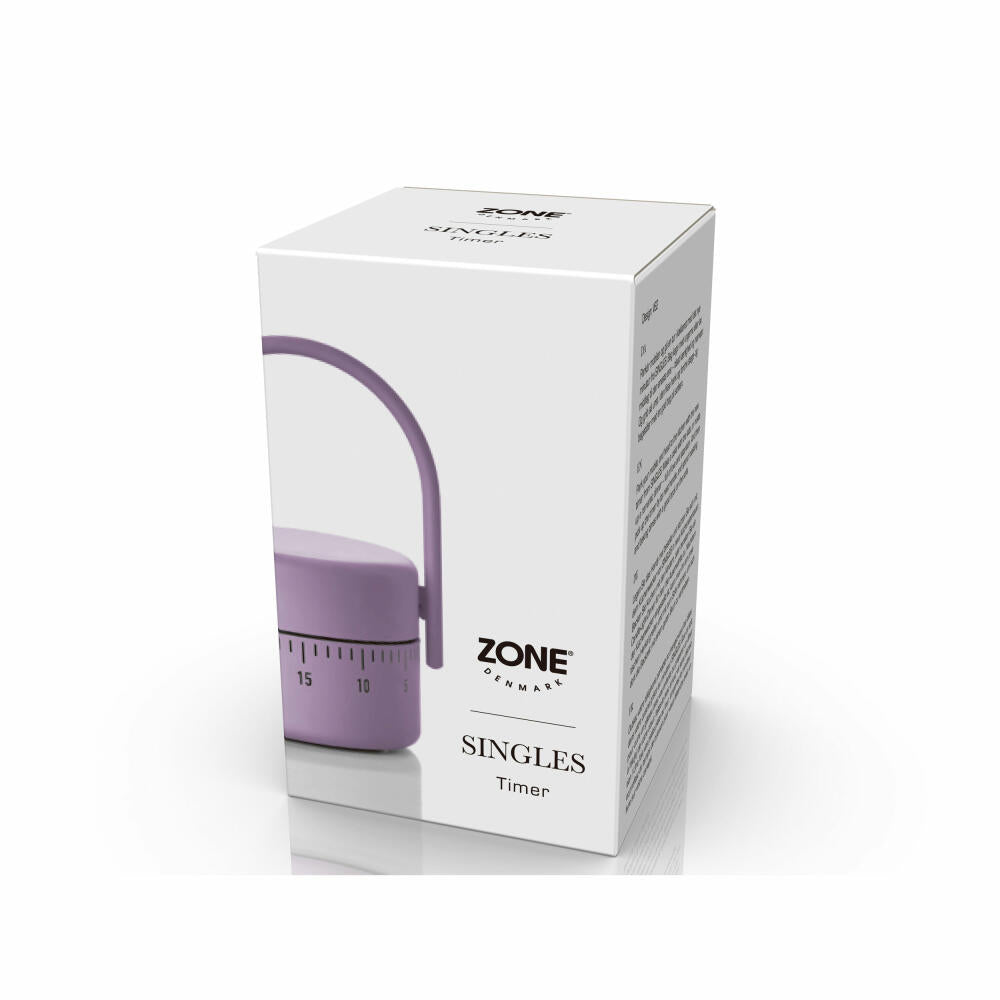Zone Denmark Küchenwecker Singles Lupine, Küchenuhr, Timer, Stahl, Lila, 32227