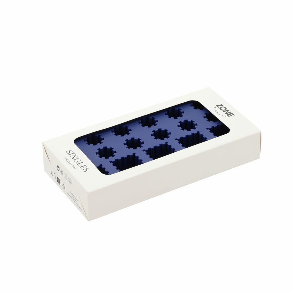 Zone Denmark Eiswürfelform Singles Indigo Blue, Silikon, Blau, 22 x 11 cm, 32232