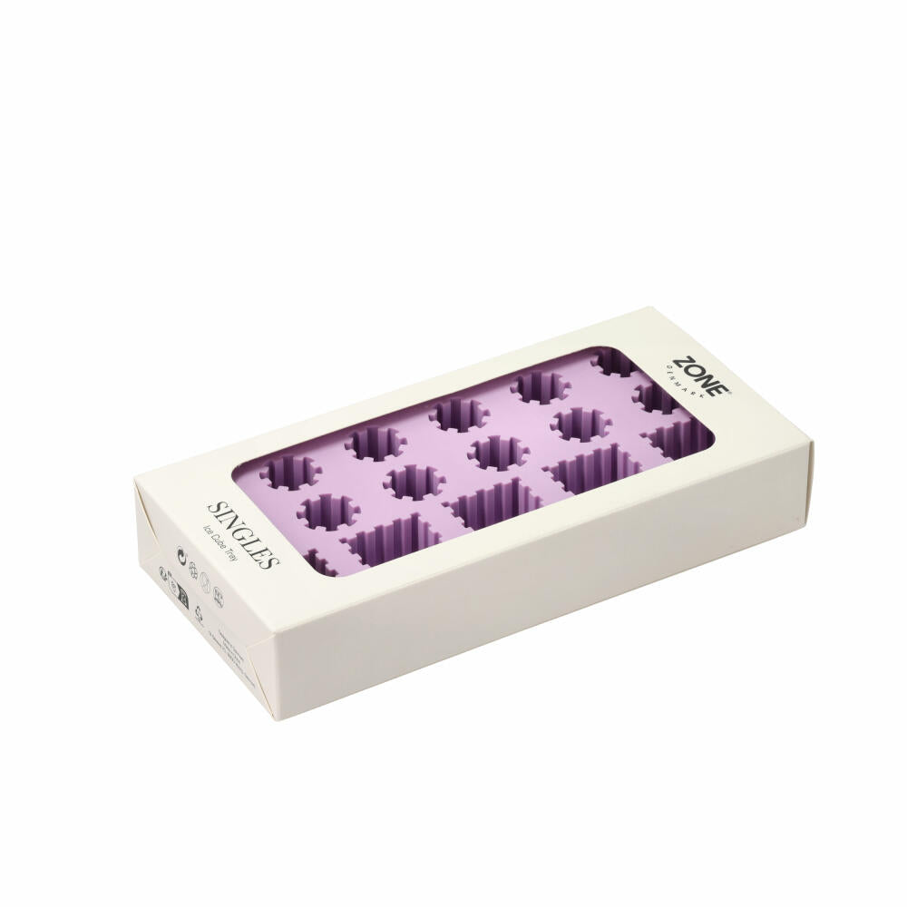 Zone Denmark Eiswürfelform Singles Lupine, Silikon, Lila, 22 x 11 cm, 32233