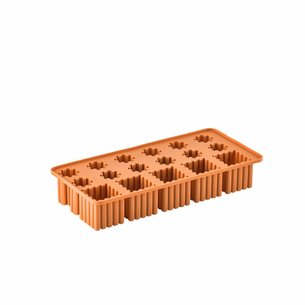 Zone Denmark Eiswürfelform Singles Apricot, Silikon, Orange, 22 x 11 cm, 32234
