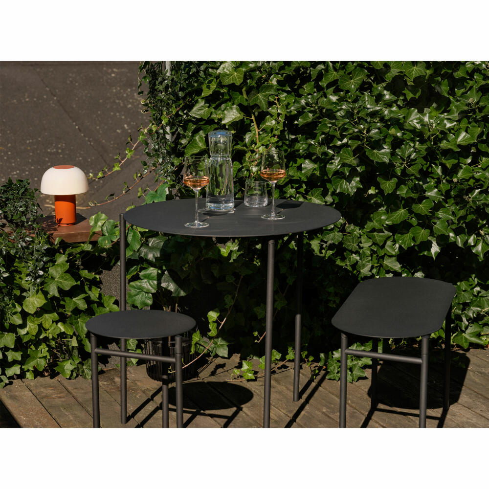 Zone Denmark Schemel Disc Black, Sitzhocker, Hocker, Stahl, Schwarz, 45 cm, 32237