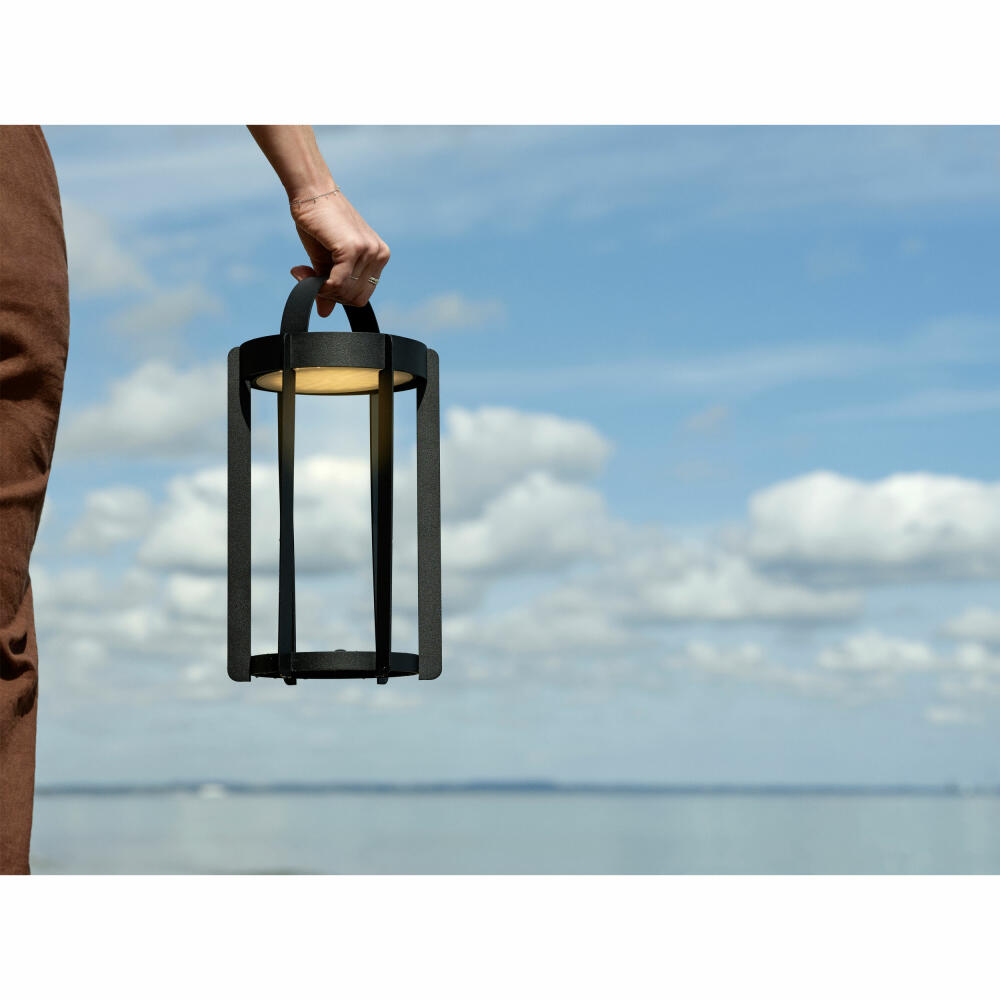 Zone Denmark LED-Laterne Firefly Black, Leuchte, Aluminium, Schwarz, 30 cm, 32315