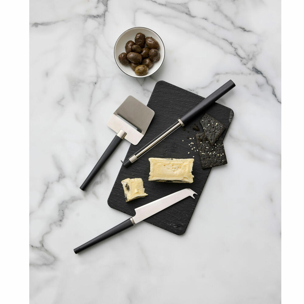 Rosti Käse-Set Emma Black 3-tlg., Käseschneider, PP-Kunststoff, Schwarz, 32544