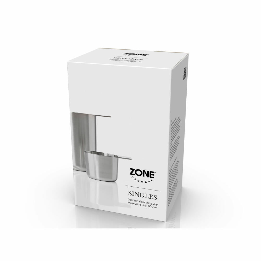 Zone Denmark Messbecher-Set 2-tlg., Edelstahl, Silberfarben, 100 + 500 ml, 32875