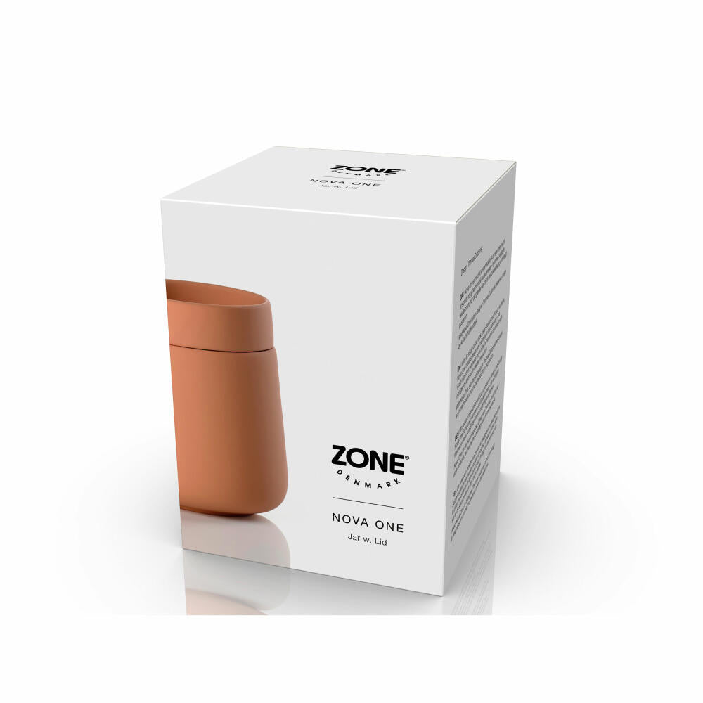 Zone Denmark Aufbewahrungsbehälter Nova One Mandarin mit Deckel, Steinzeug, Orange, 290 ml, 33283