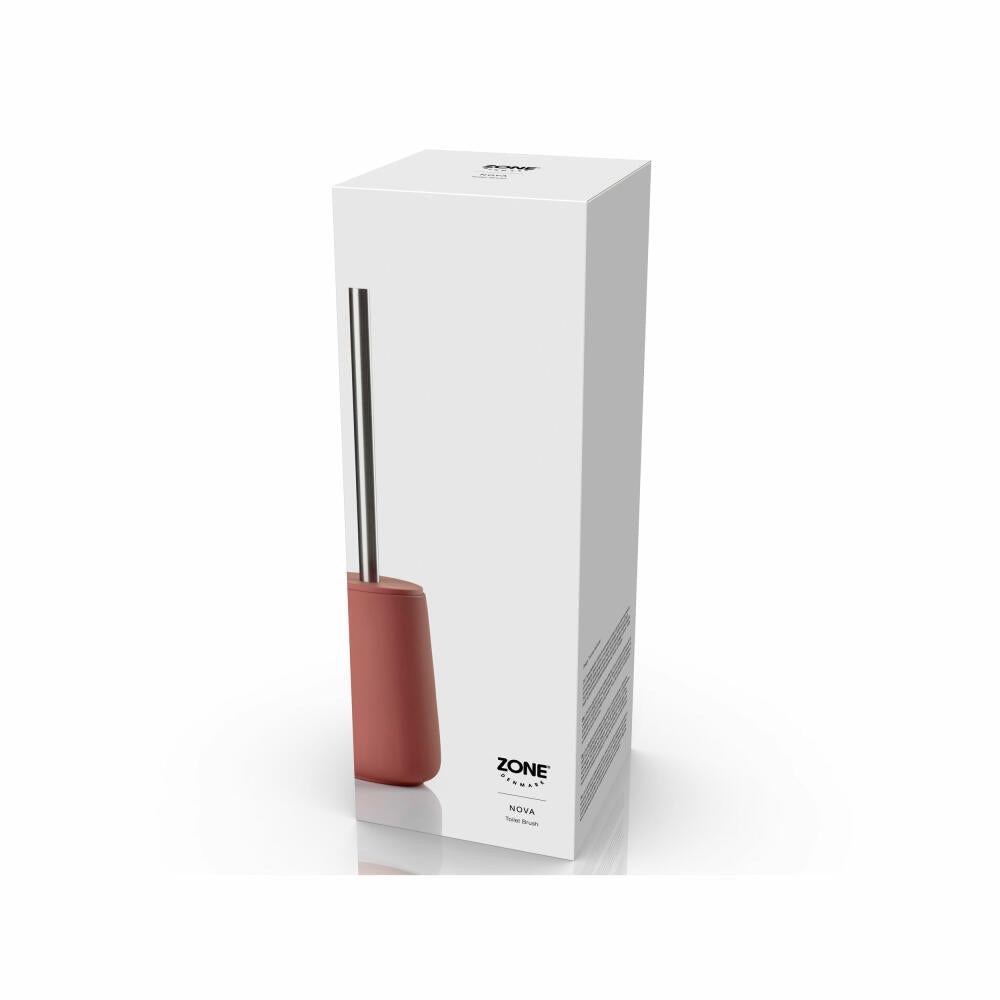 Zone Denmark Toilettenbürste Nova Peach Red, Porzellan, 18/8 Stahl, Rot, 33297