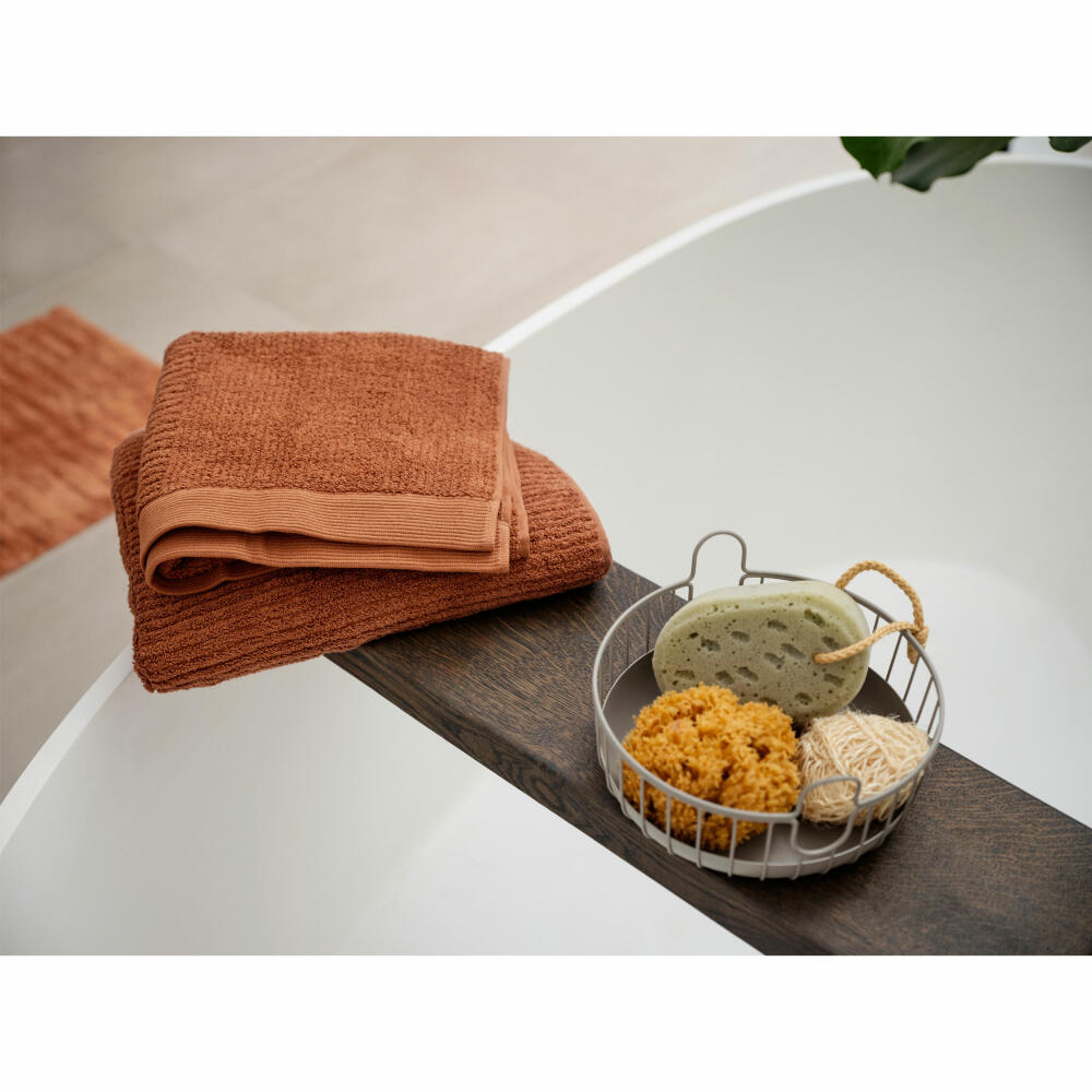 Zone Denmark Badehandtuch Classic Mandarine, 100% Baumwolle, Orange, 70 x 140 cm, 33431